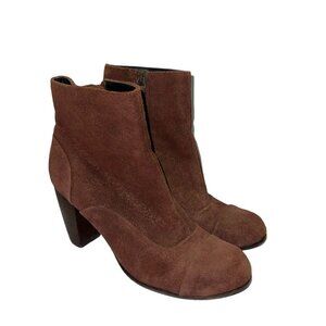 DV Dolce Vita Women's 8.5 Brown Ankle Bootie Boot Side Zip